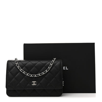 Chanel Caviar Quilted Wallet On Chain WOC Black 13 of 13