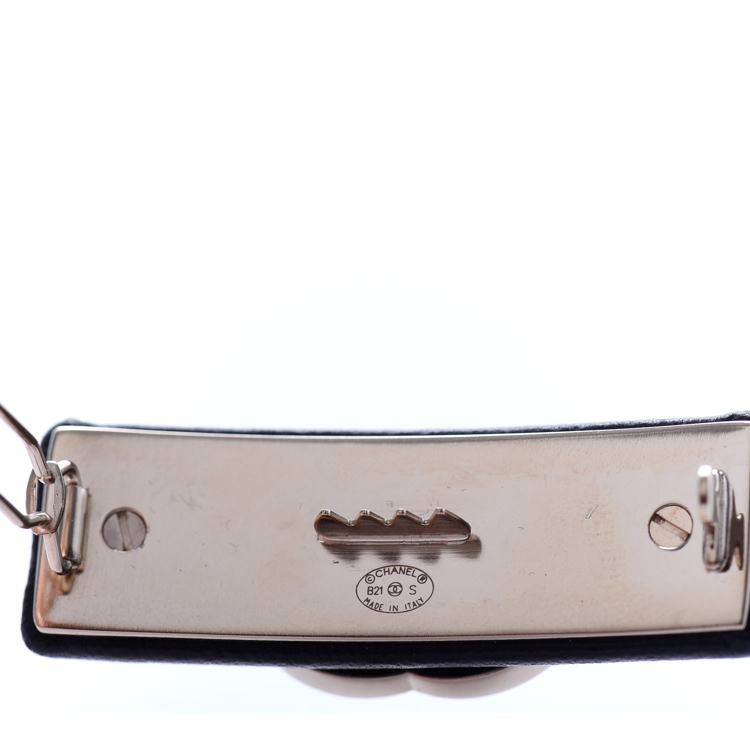 Chanel Lambskin Turnlock CC Hair Clip Barrette Black 3 of 3