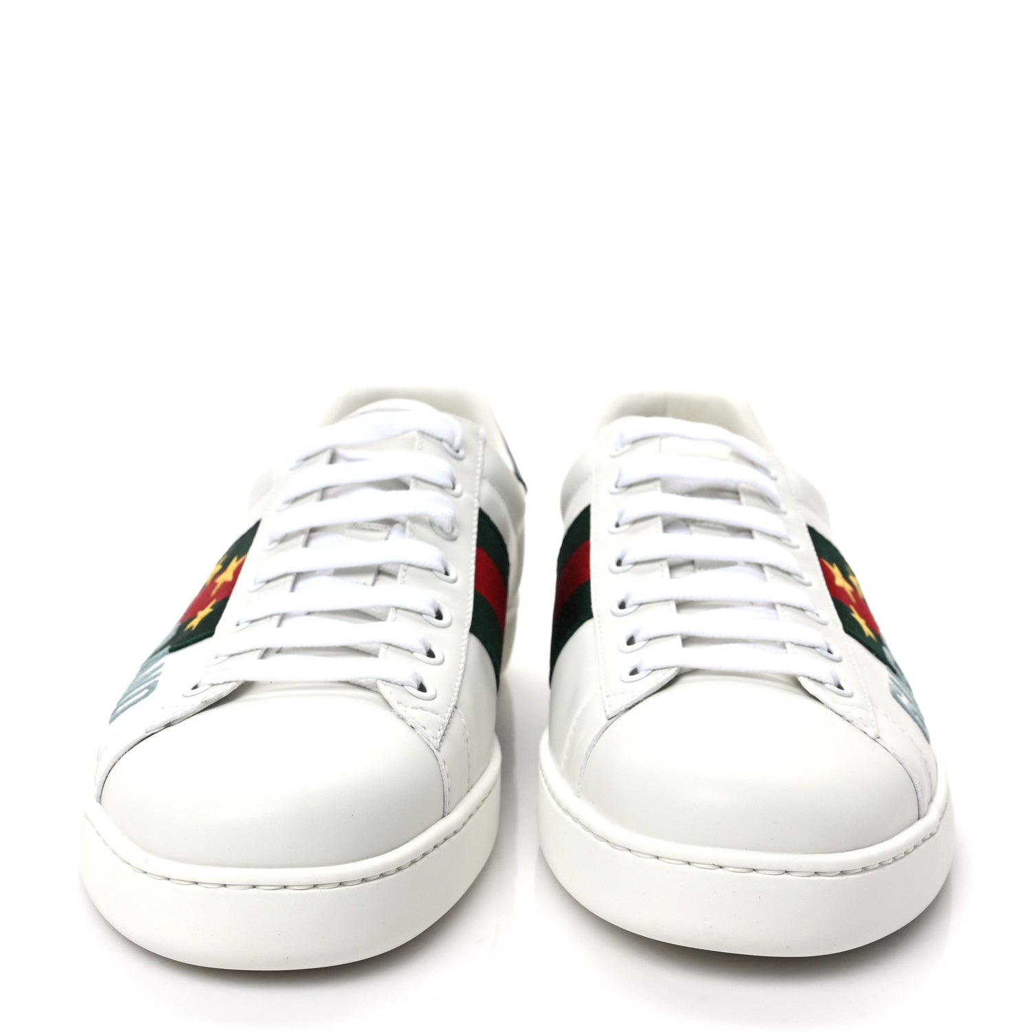 Gucci Calfskin Web Mens Gucci Band Ace Sneakers 8.5 White 2 of 10