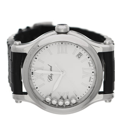 Chopard Stainless Steel Rubber 5 Diamond 36mm Happy Sport Quartz Watch 2 of 5