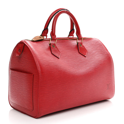 Louis Vuitton Epi Speedy 30 Castillan Red 3 of 18