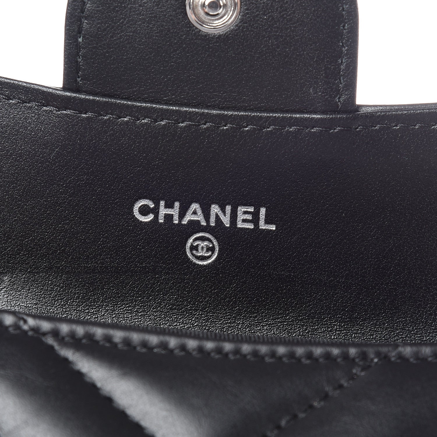 Chanel Aged Calfskin Chevron Quilted Reissue Card Holder Wallet So Black 6 of 9