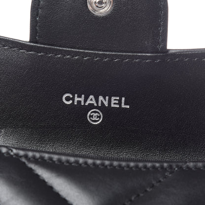 Chanel Aged Calfskin Chevron Quilted Reissue Card Holder Wallet So Black 6 of 9
