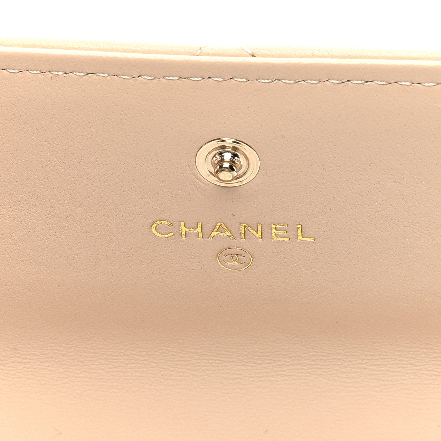 Chanel Lambskin Quilted CC Large Gusset Flap Wallet Beige 6 of 7