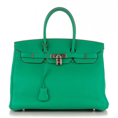 Hermes Taurillon Clemence Birkin 35 Menthe 1 of 28