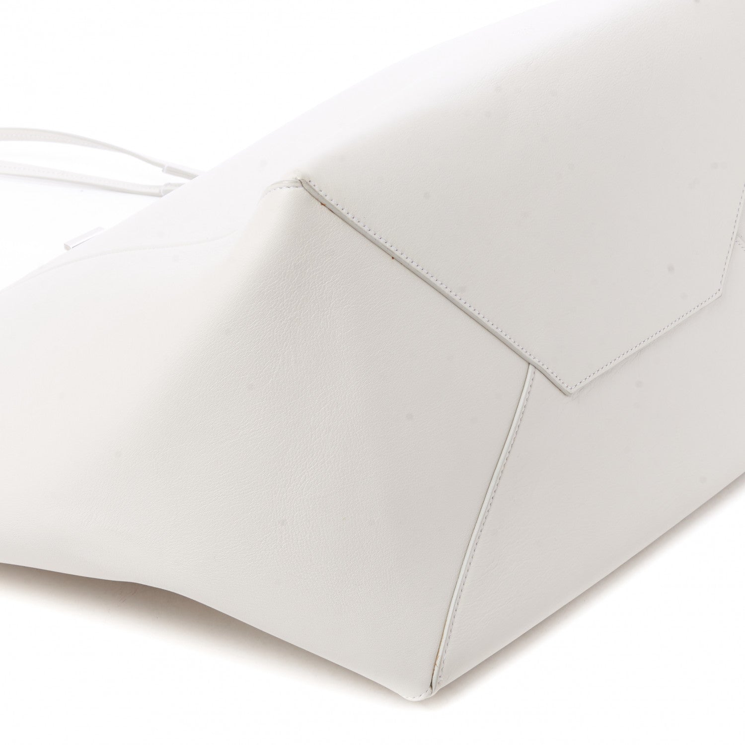 Celine Calfskin Clasp Horizontal Cabas White 5 of 7