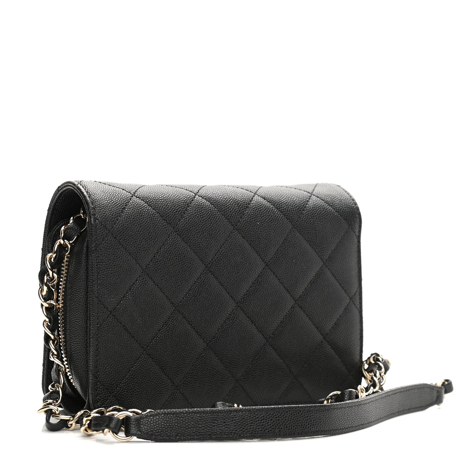 Chanel Caviar Quilted Like A Wallet Flap Black 3 of 10