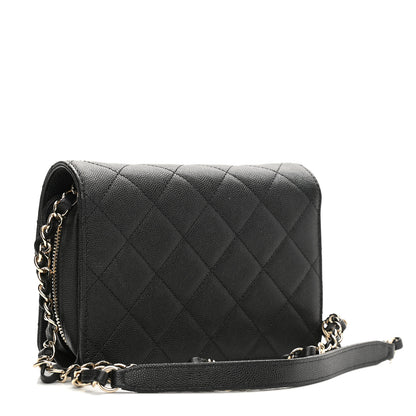 Chanel Caviar Quilted Like A Wallet Flap Black 3 of 10