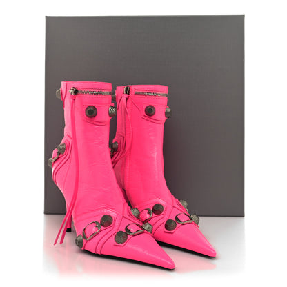 Balenciaga Agneau Arena Cagole 90mm Ankle Boots 35 Fluo Pink 9 of 9