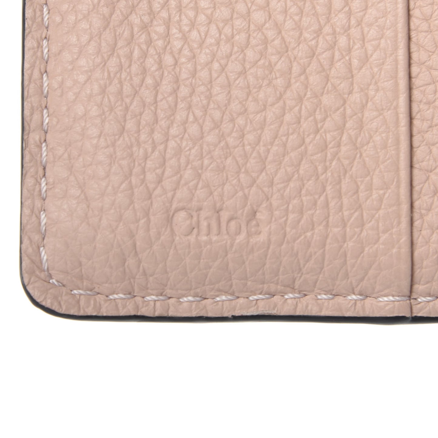Grained Calfskin Marcie Square Wallet Blush Nude