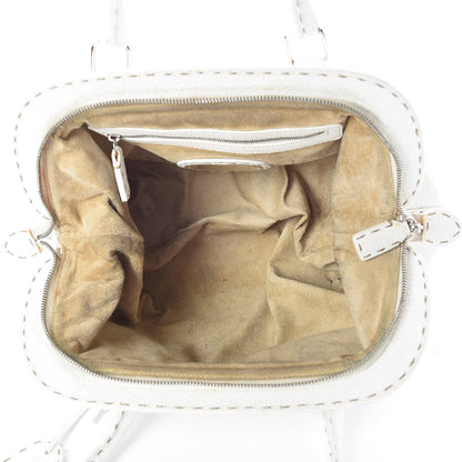 Fendi Calfskin Romano Selleria Adele 1328 Bag White 5 of 38