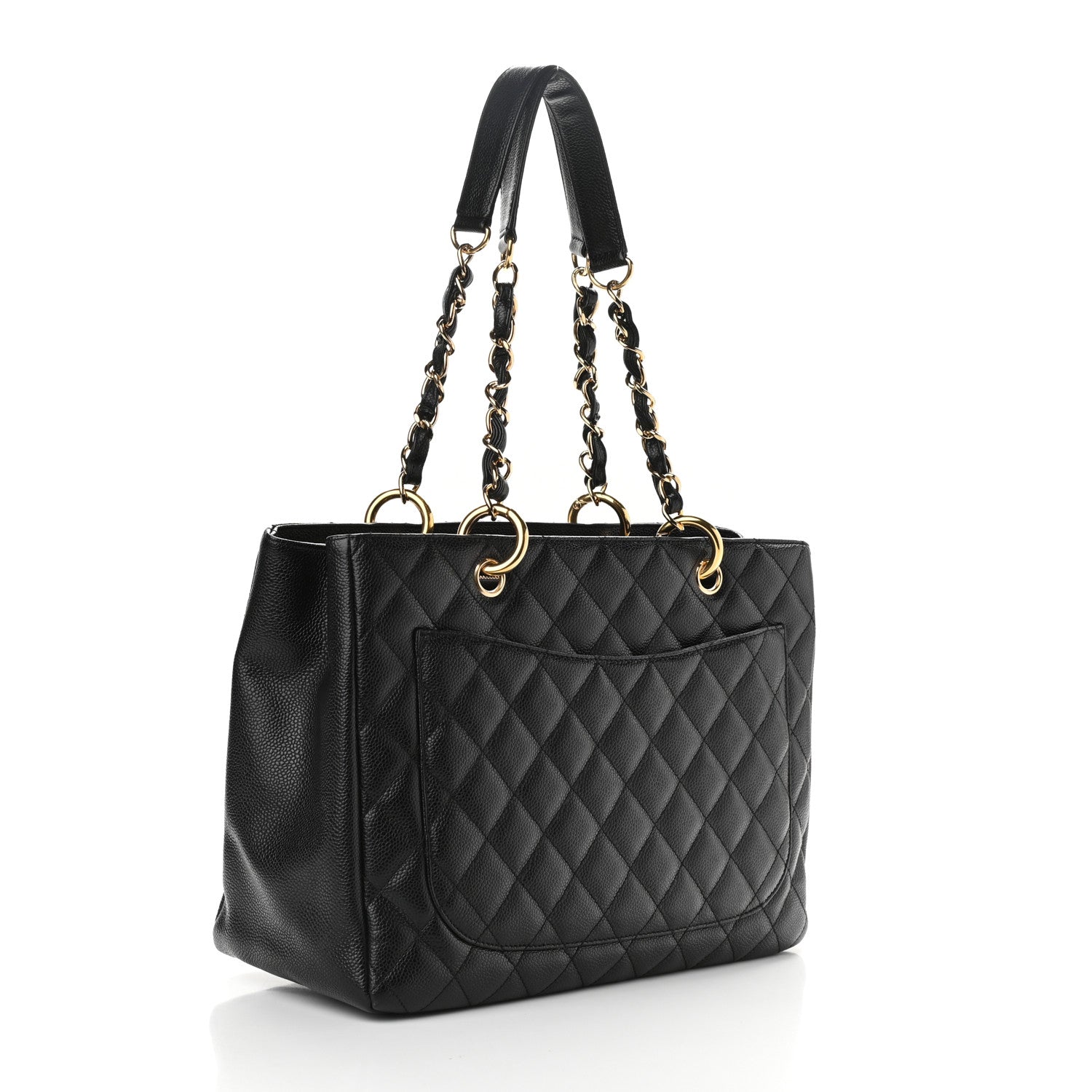 Chanel Caviar Quilted Grand Shopping Tote GST Black 3 of 9