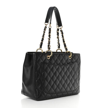 Chanel Caviar Quilted Grand Shopping Tote GST Black 3 of 9