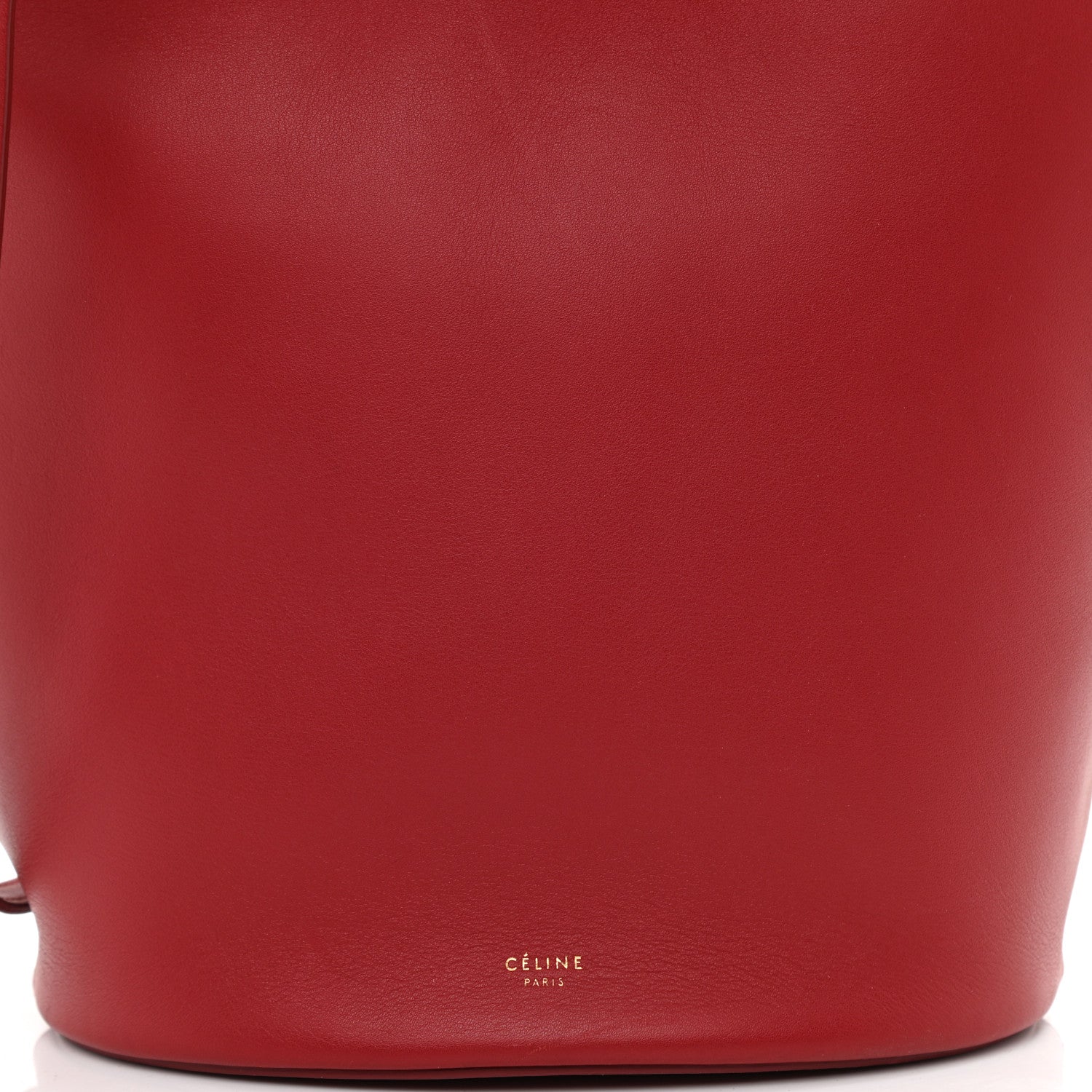 Celine Smooth Calfskin Clasp Bucket Bag Red 8 of 9