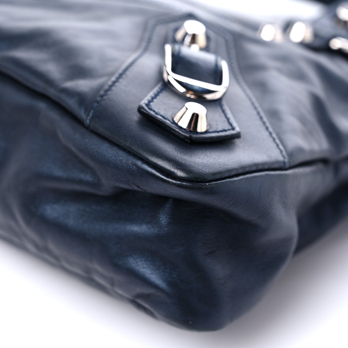 Iridescent Calfskin Classic Hardware First Bleu Mineral
