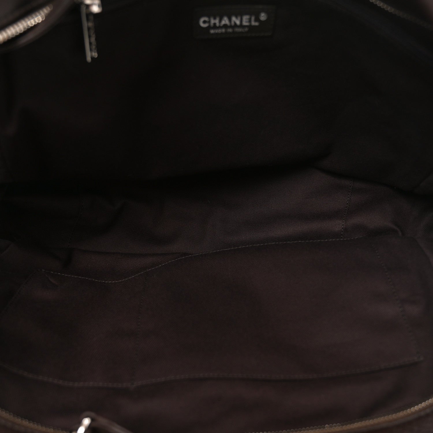 Chanel Lambskin Quilted Travel Flap Tote Dark Brown 5 of 10