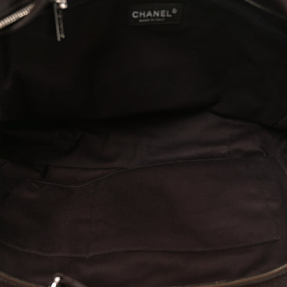 Chanel Lambskin Quilted Travel Flap Tote Dark Brown 5 of 10