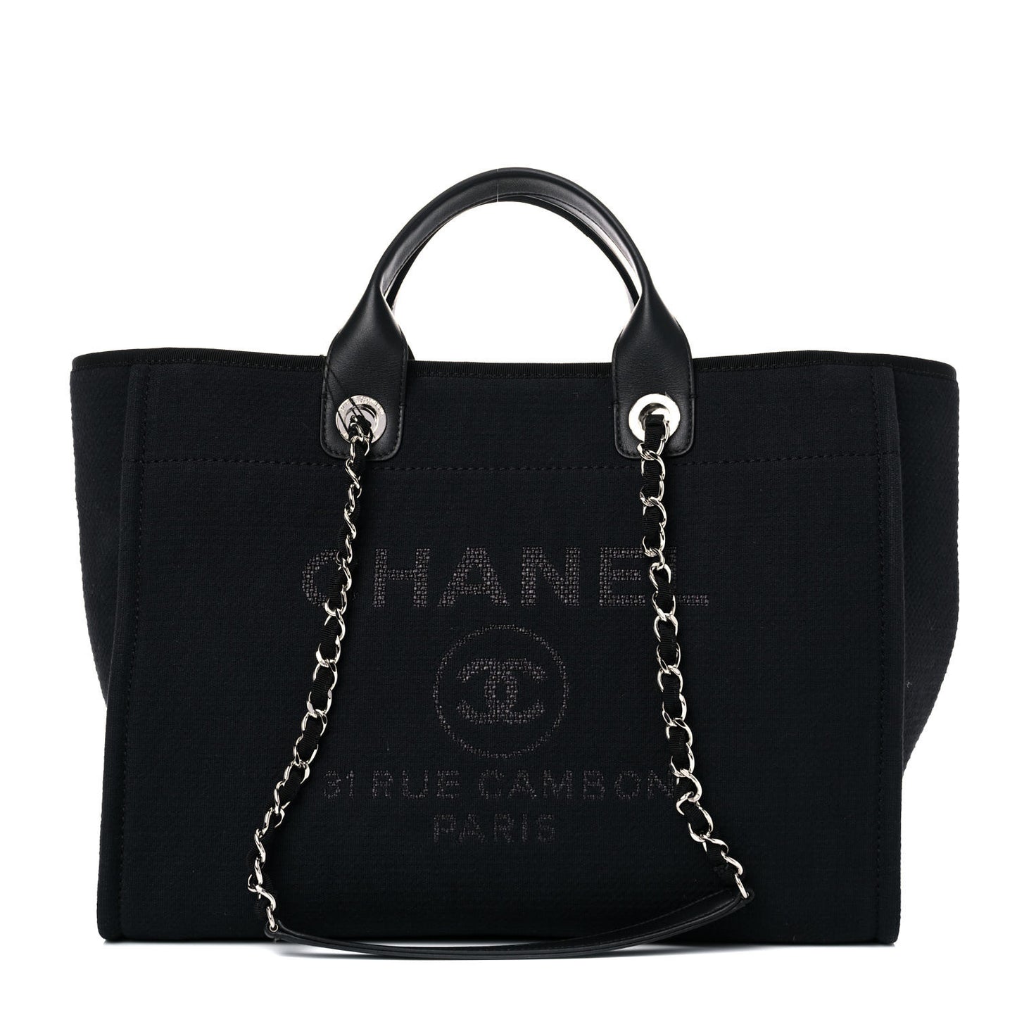 Mixed Fibers Medium Deauville Tote Black