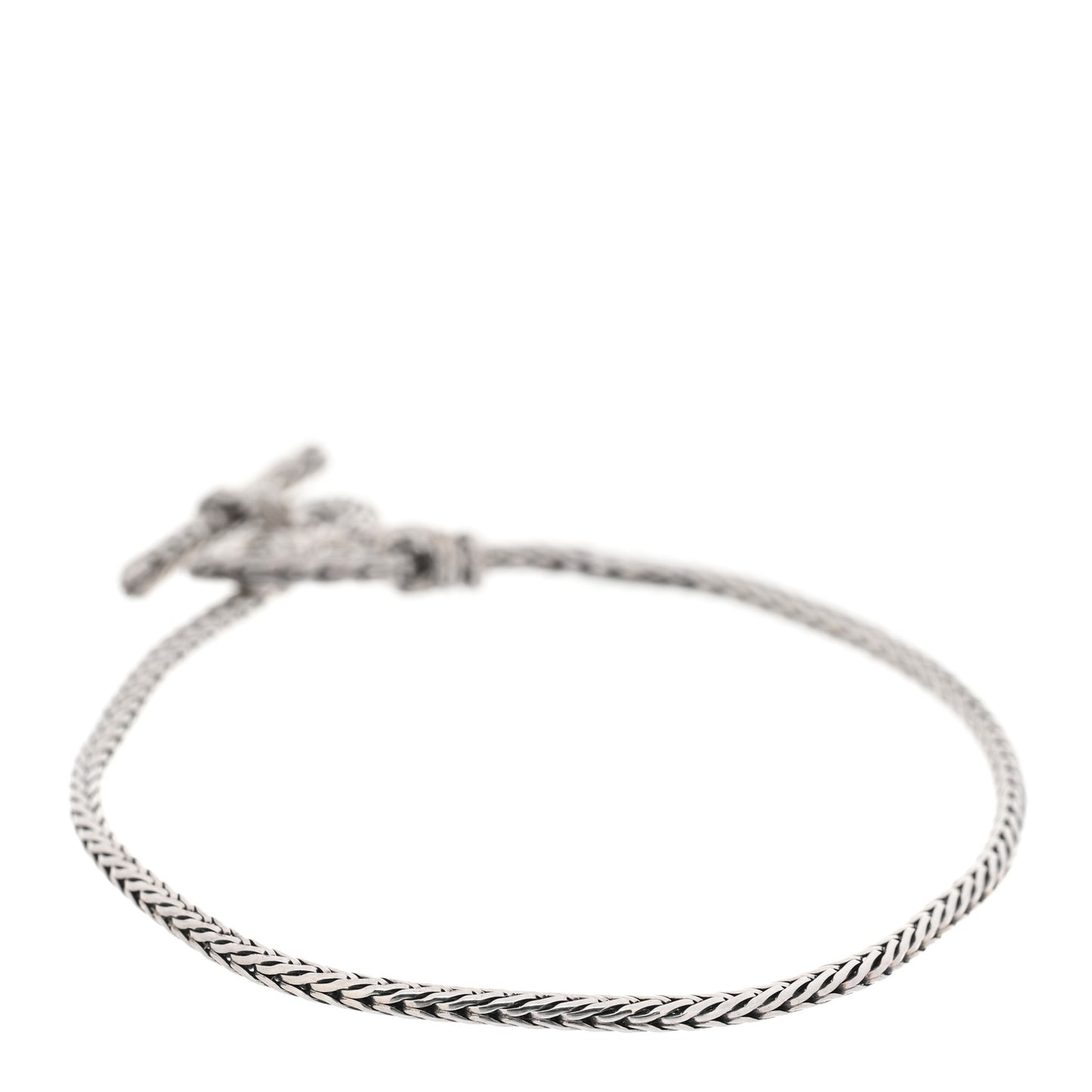 Sterling Silver Manah Heart Classic Chain Toggle Bracelet