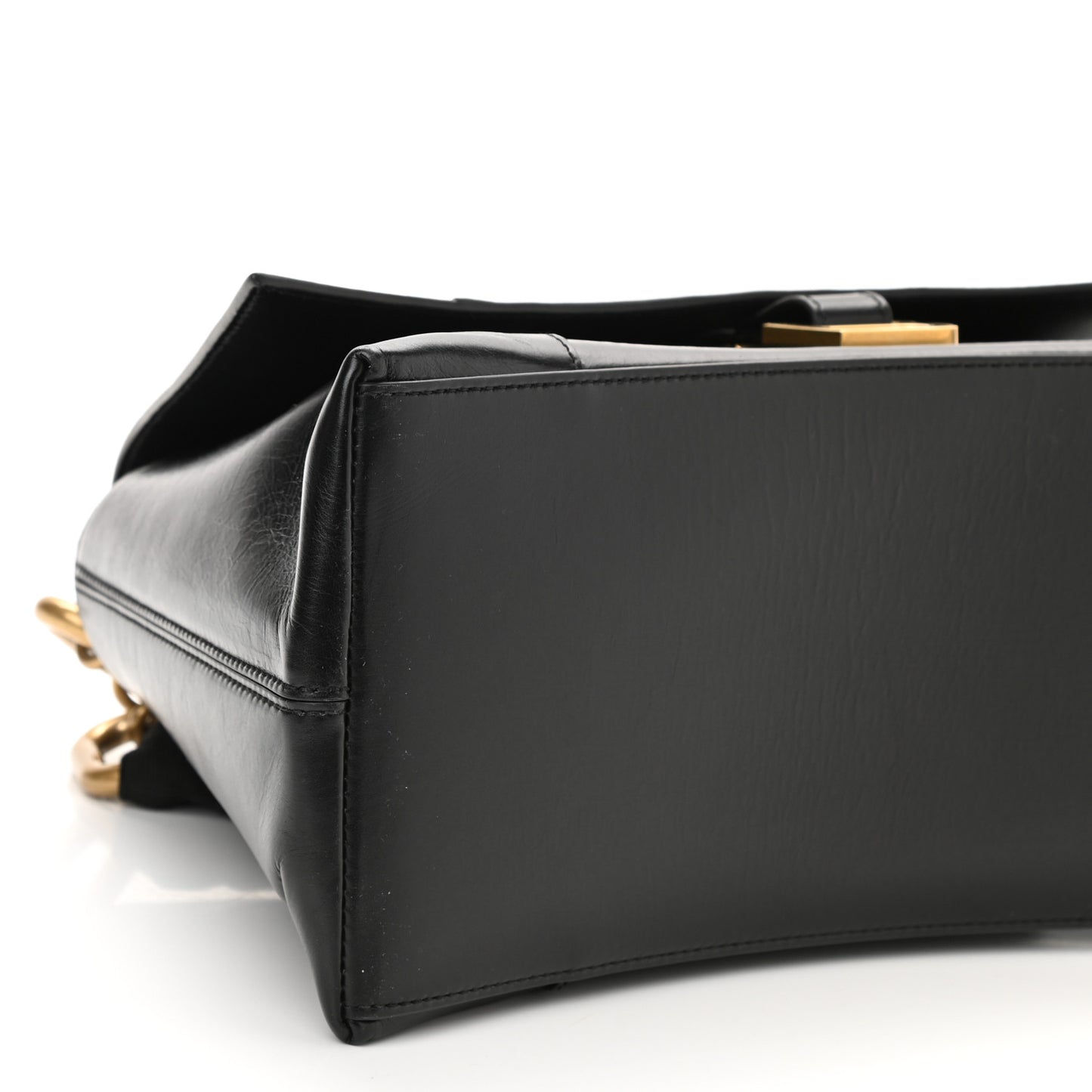 Calfskin Medium Downtown Chain Shoulder Bag Black