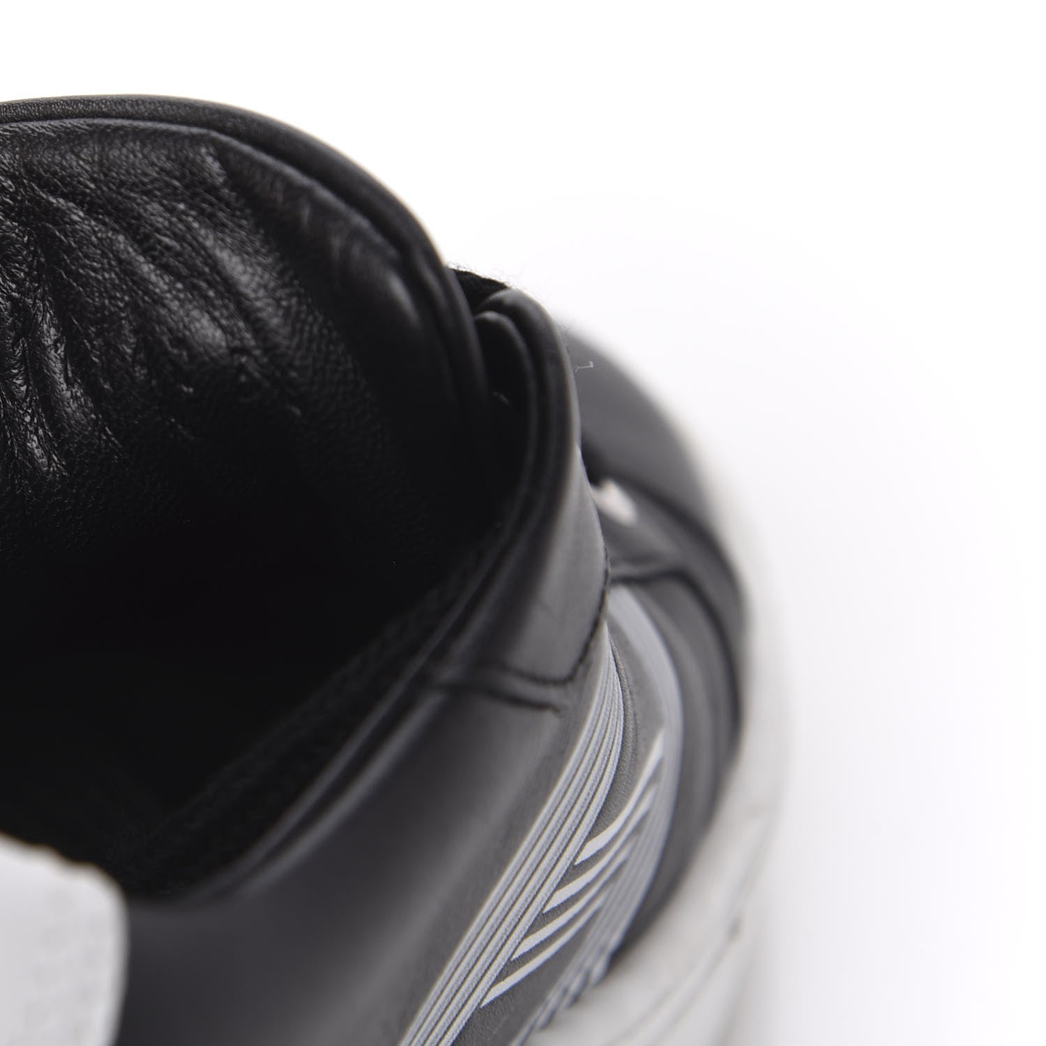 Hermes Calfskin Womens Advantage Sneakers 36 Black White 9 of 11