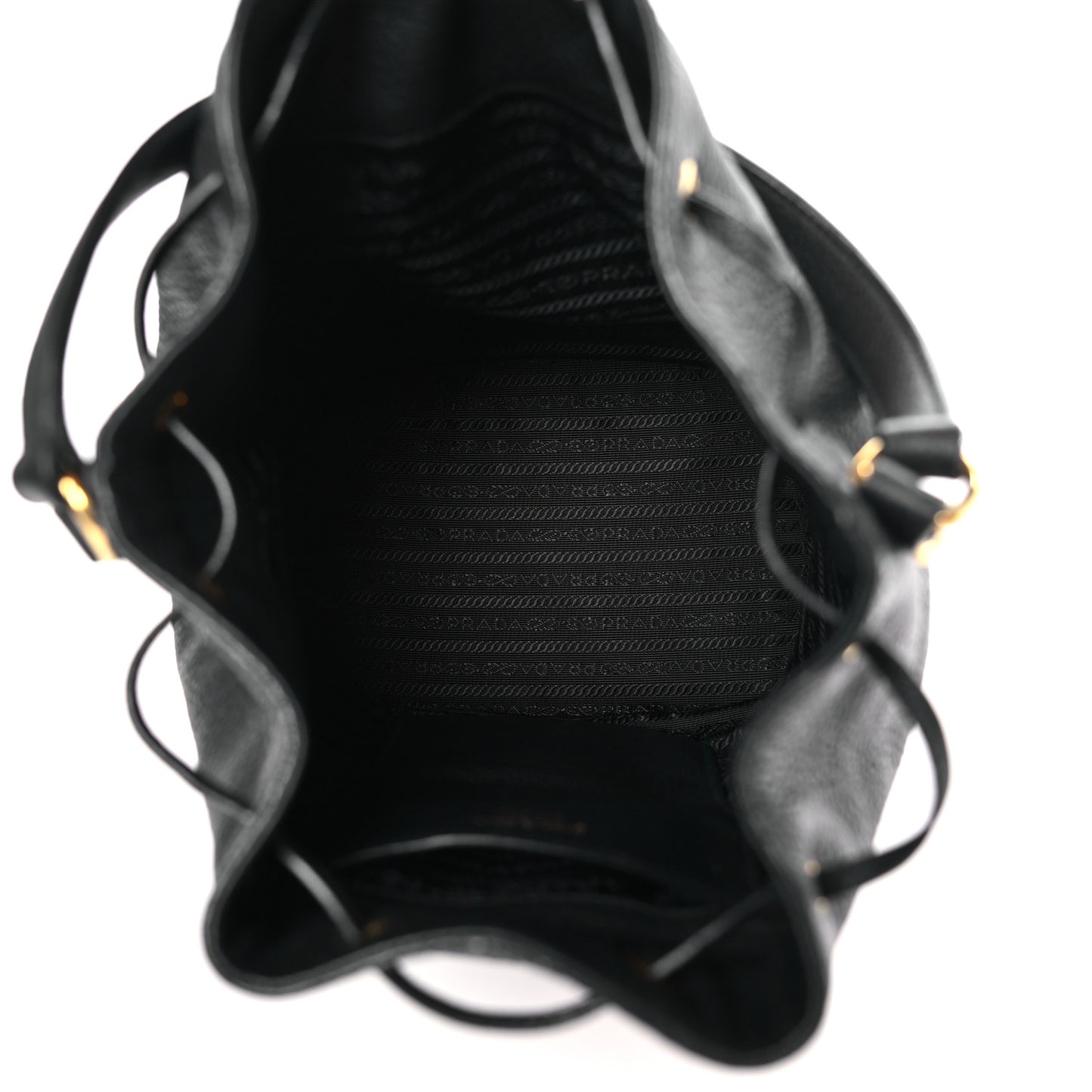 Vitello Daino Bucket Bag Black
