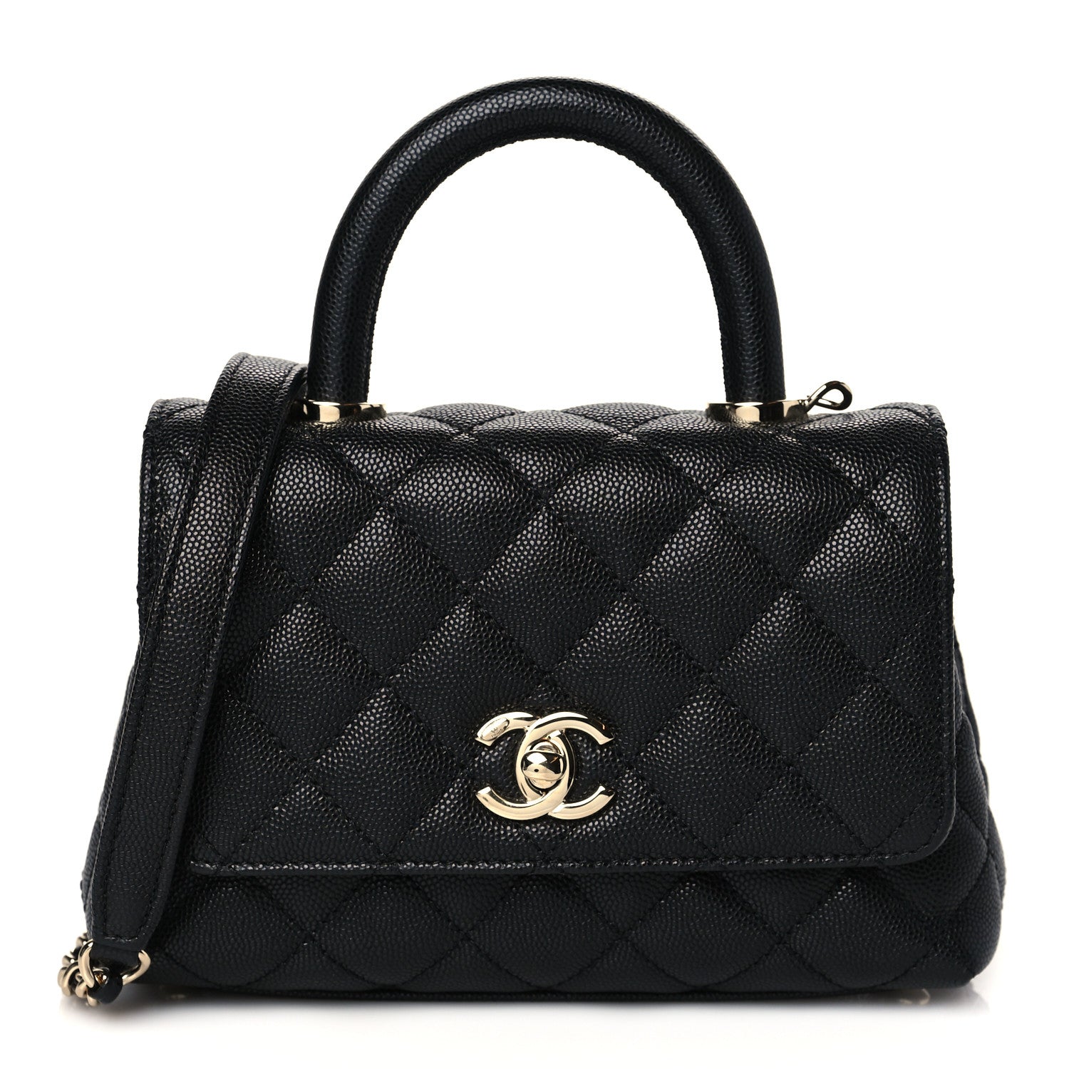 Chanel Caviar Quilted Extra Mini Coco Handle Flap Black 1 of 11