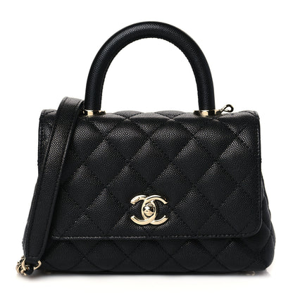 Chanel Caviar Quilted Extra Mini Coco Handle Flap Black 1 of 11