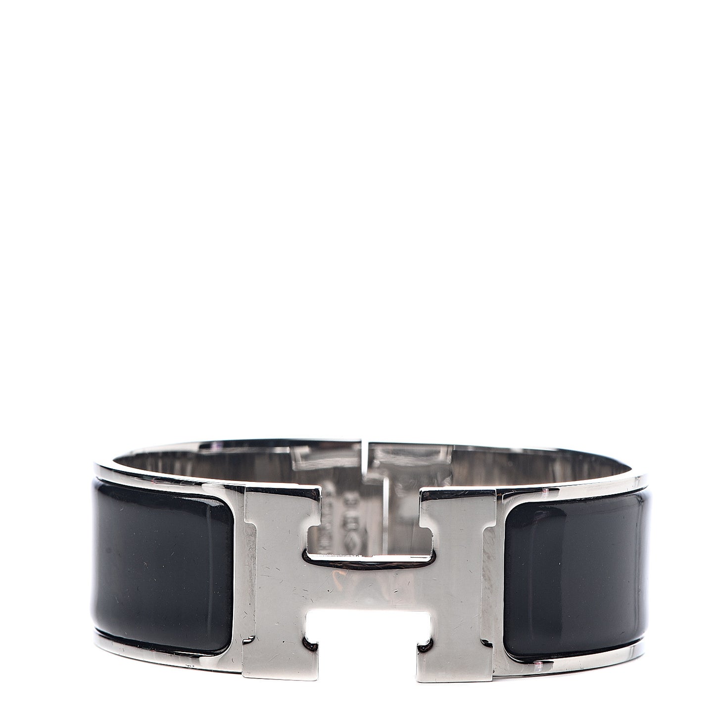 Enamel Wide Clic Clac H Bracelet PM Black