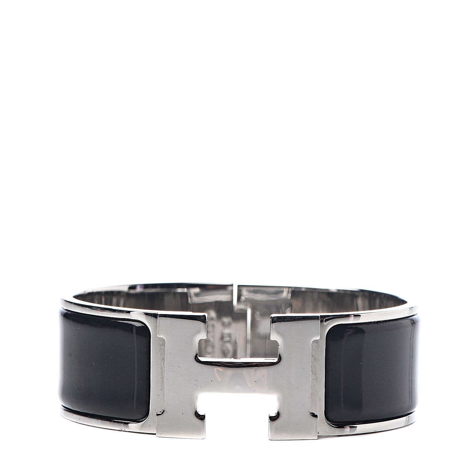 Hermes Enamel Wide Clic Clac H Bracelet PM Black 1 of 5