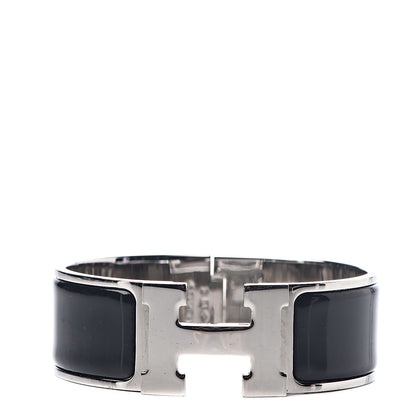 Hermes Enamel Wide Clic Clac H Bracelet PM Black 1 of 5
