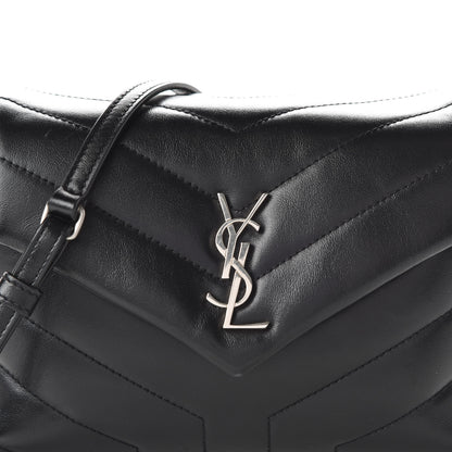Saint Laurent Calfskin Y Quilted Monogram Toy Loulou Crossbody Bag Black 9 of 9