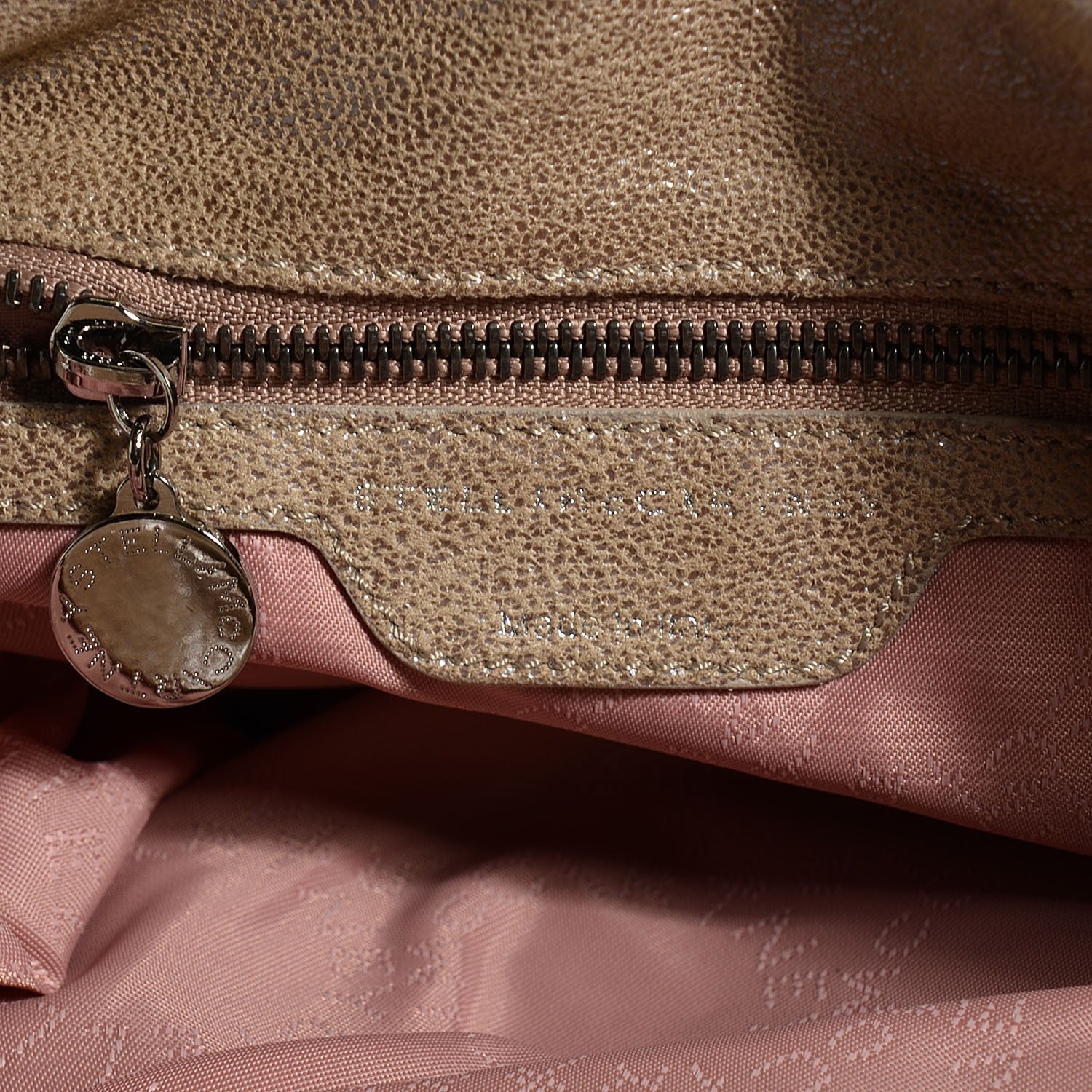 Stella McCartney Faux Leather Shaggy Deer Falabella Foldover Tote Taupe 6 of 9
