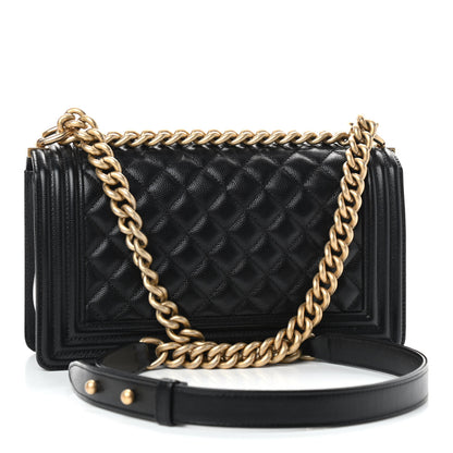 Chanel Caviar Quilted Medium Boy Flap Black 2 of 8