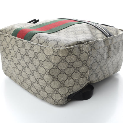 Gucci Soft GG Supreme Monogram Appia Calfskin Web Tote Backpack Beige Ebony Black 8 of 10