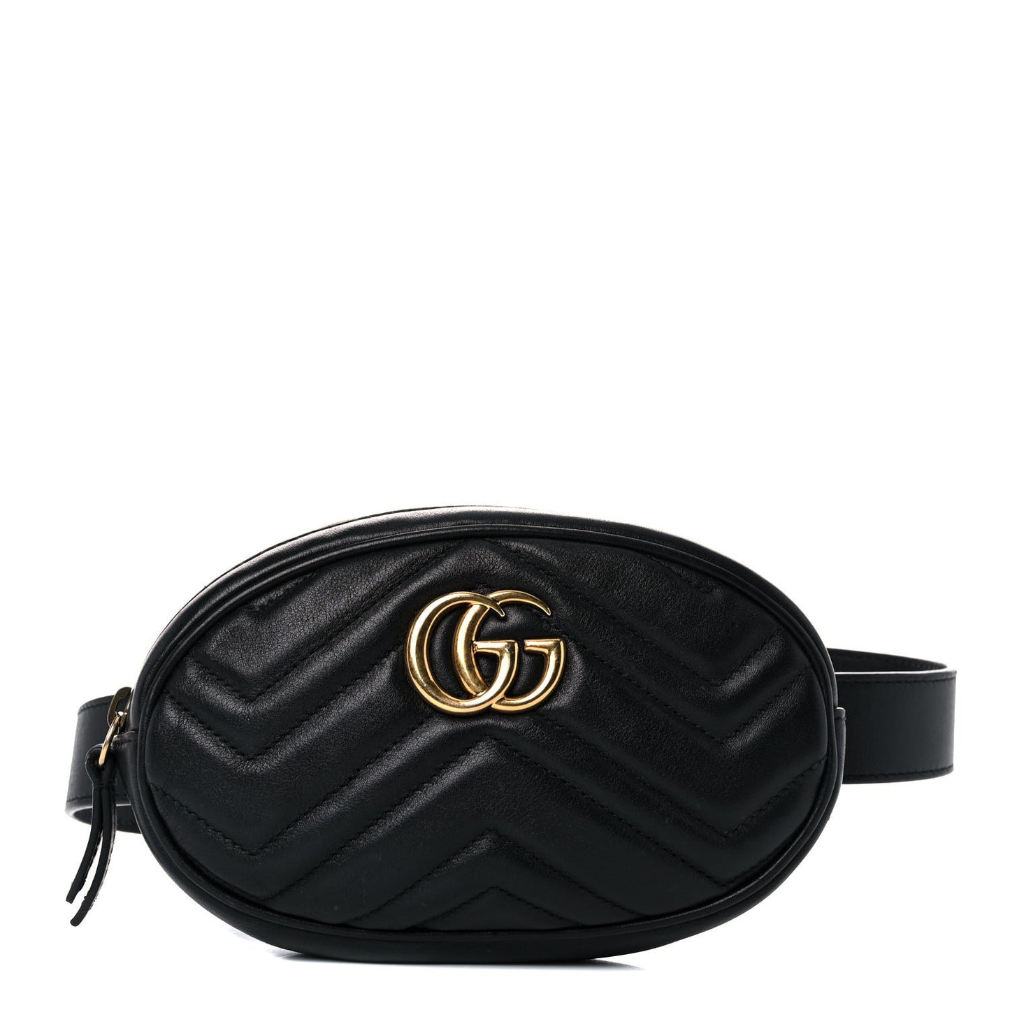 Calfskin Matelasse GG Marmont Belt Bag 85 34 Black