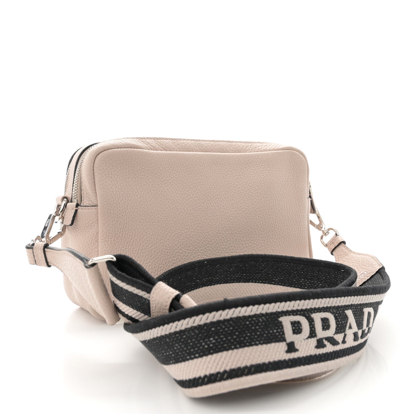 Vitello Daino Soft Medium Double Zip Shoulder Bag Ninfea