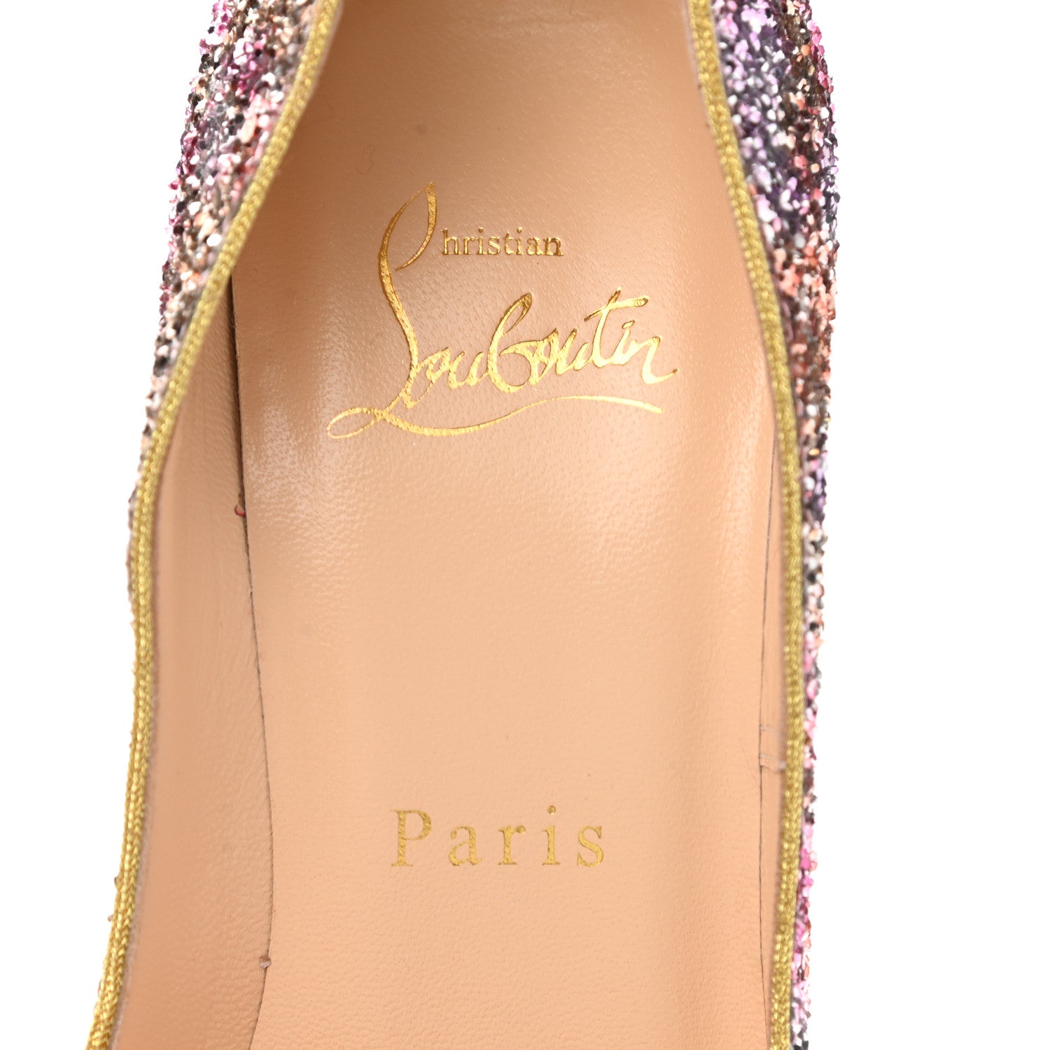 Christian Louboutin Glitter So Kate 120 Pumps 35 Rosette Gold 7 of 8