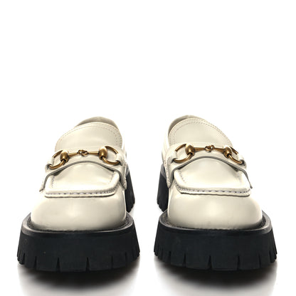 Gucci Cordovan Lux Womens Harald Horsebit 25mm Platform Loafers 36.5 Dusty White 2 of 10