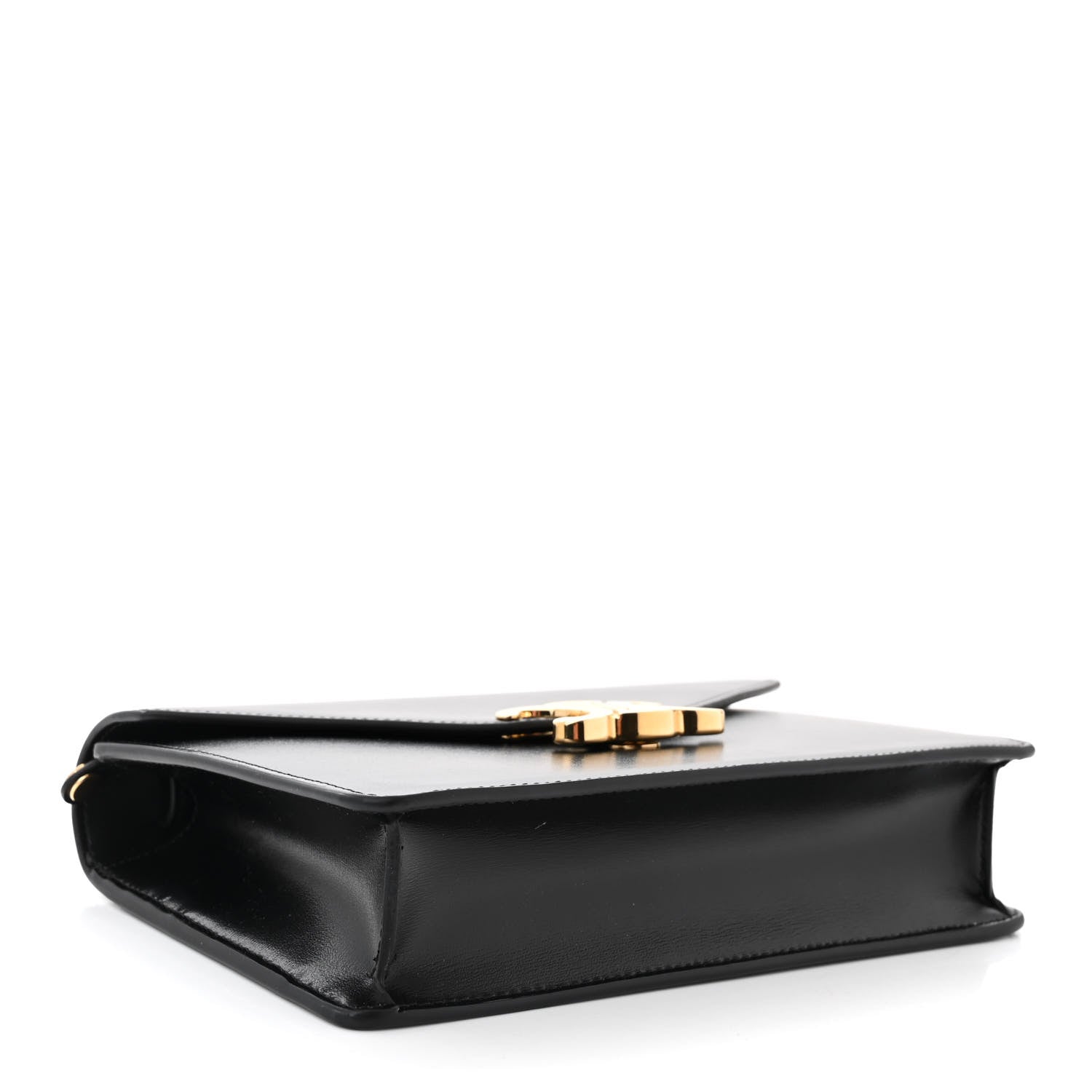 Celine Shiny Calfskin Triomphe Margo Wallet on Chain Black 4 of 11
