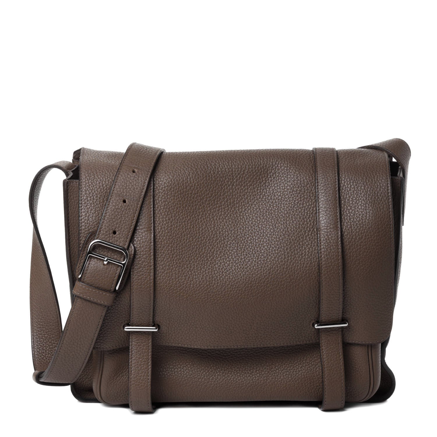 Hermes Taurillon Clemence Steve Caporal Messenger Cacao 1 of 4