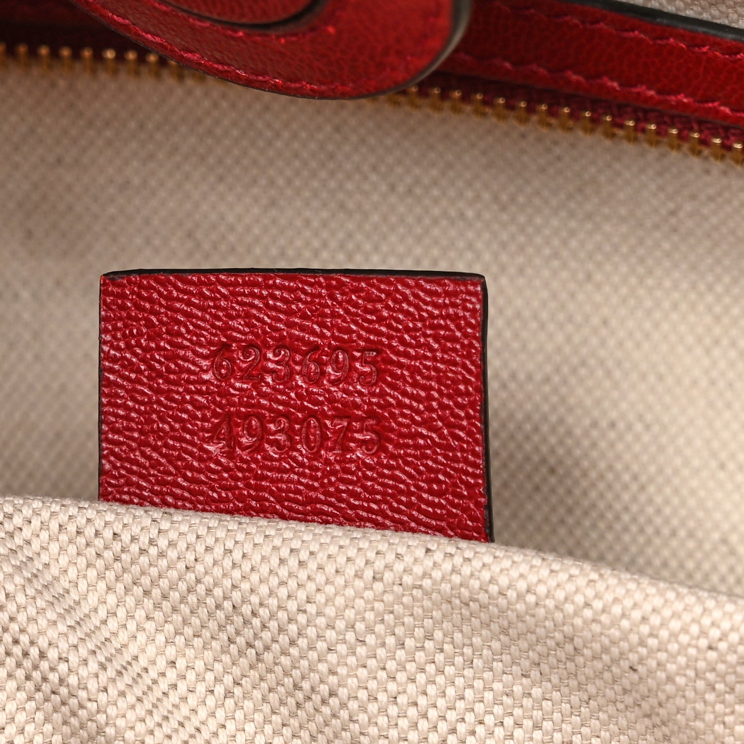 Monogram New Sakai Calfskin Lux Large Horsebit 1955 Tote Bag Beige Ebony New Cherry Red