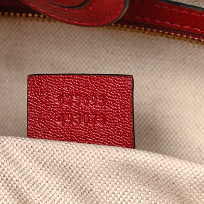 Gucci Monogram New Sakai Calfskin Lux Large Horsebit 1955 Tote Bag Beige Ebony New Cherry Red 7 of 11