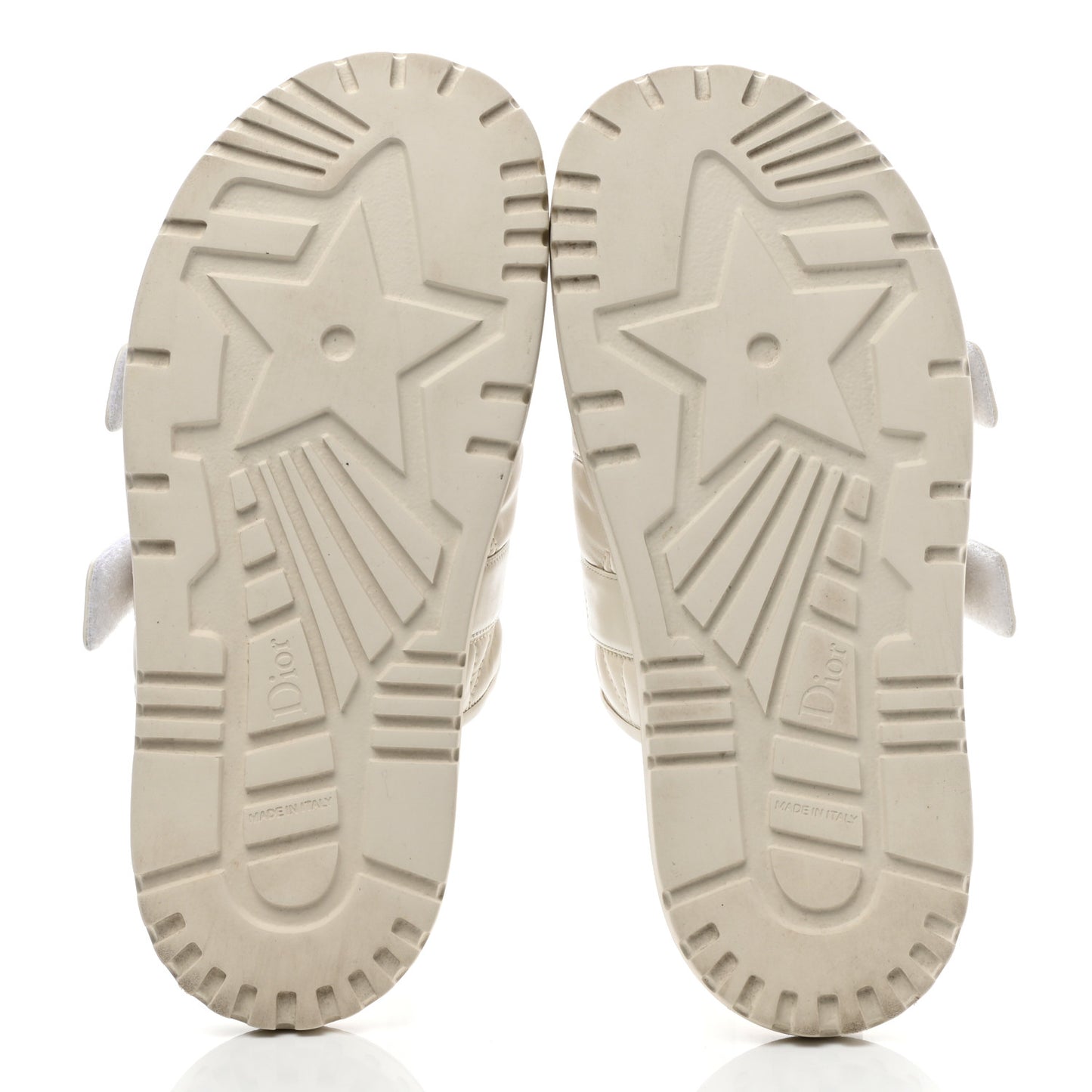 Calfskin Cannage Dio(r)evolution Slide Sandals 39 White
