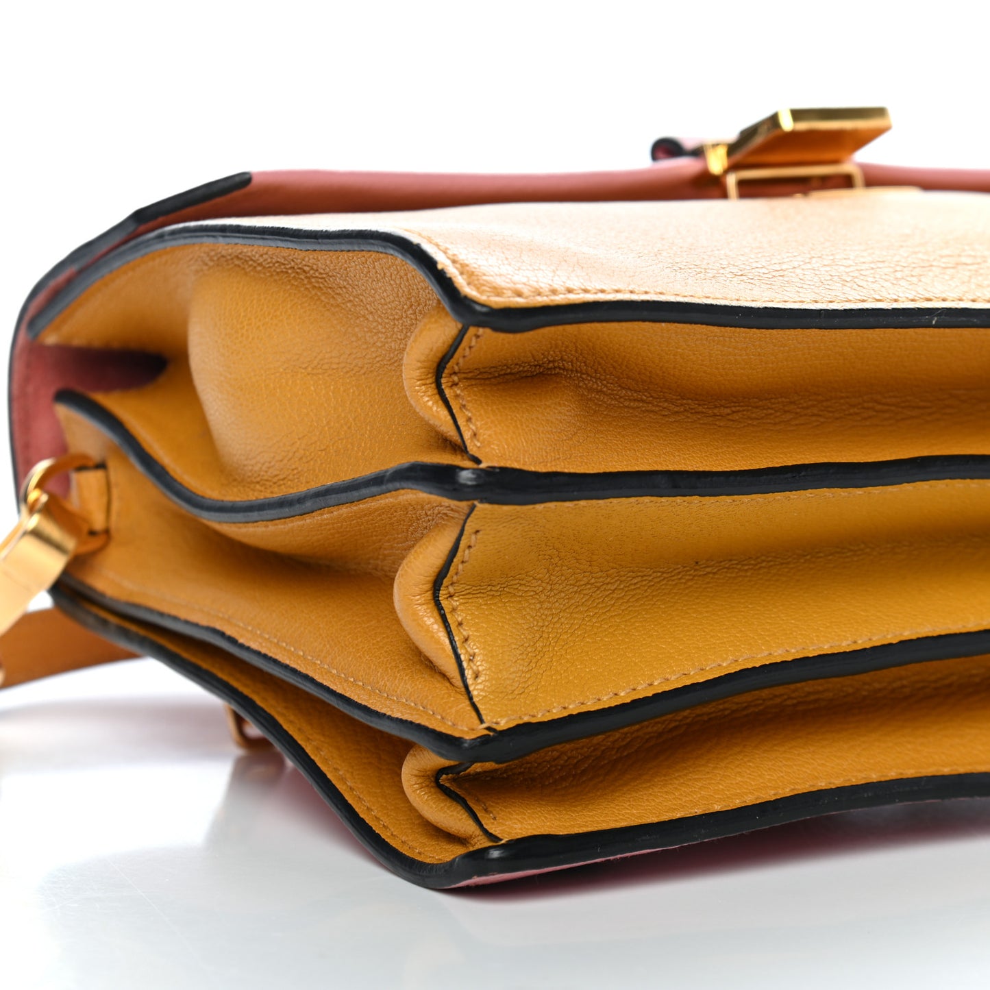 Goatskin Madras Top Handle Bag Rosa Soleil