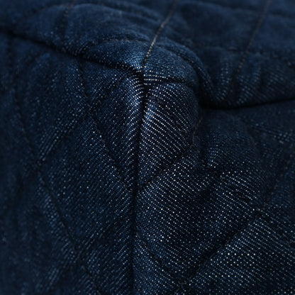 Chanel Washed Denim Quilted Small Urban Spirit Drawstring Bag Dark Blue 10 of 12