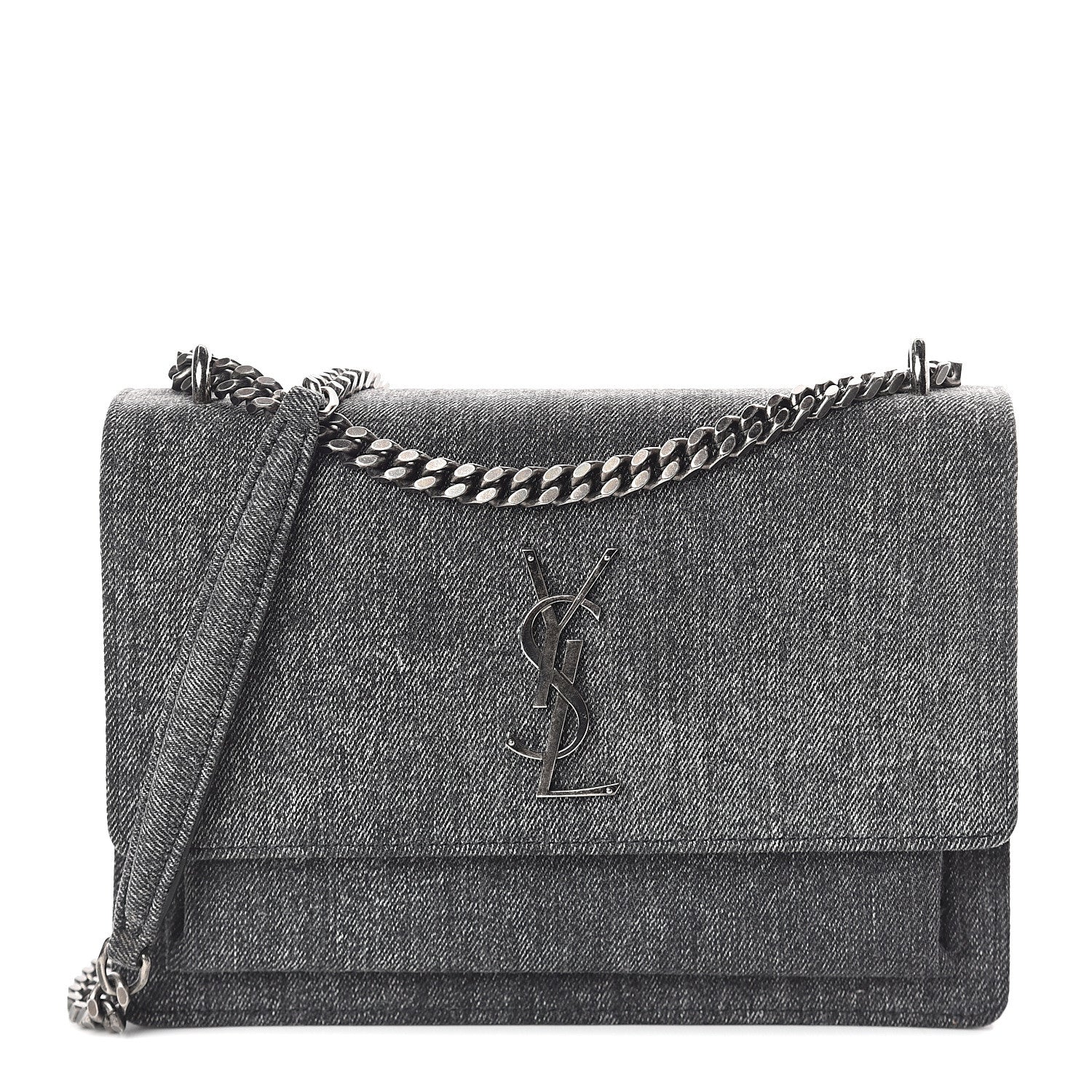 Saint Laurent Denim Medium Monogram Sunset Black 1 of 8