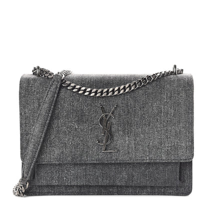 Saint Laurent Denim Medium Monogram Sunset Black 1 of 10