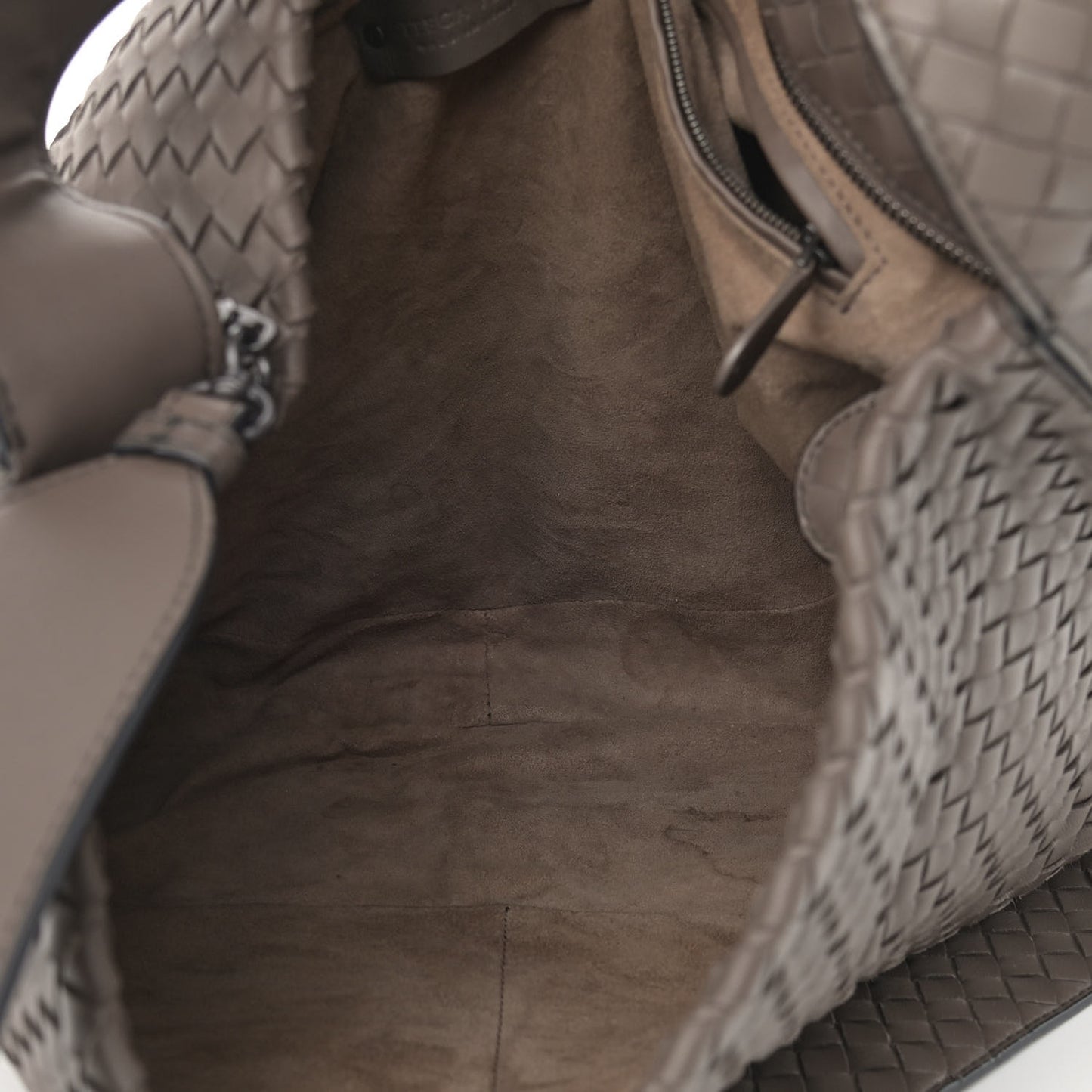 Nappa Intrecciato City Hobo Steel