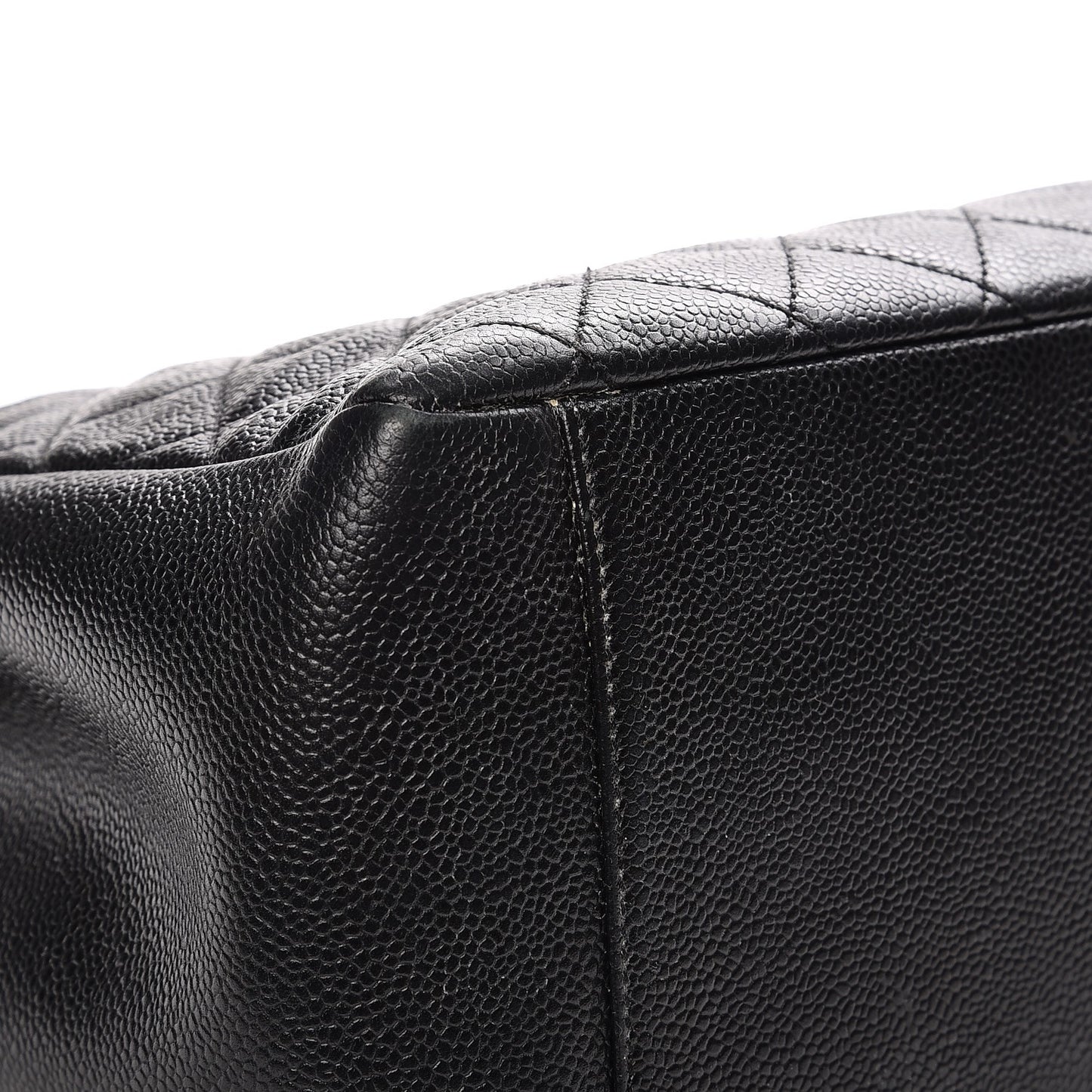 Caviar Quilted Grand Shopping Tote GST Black